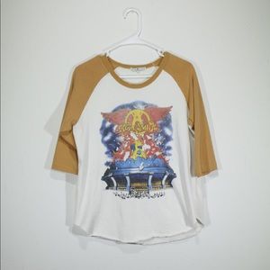 JUNKFOOD: AEROSMITH TOUR Raglan (1984) LIKE NEW